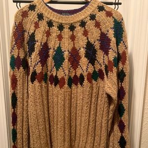 Colours by Alexander Julian (Hand Knit) Men’s Vintage Sweater Large